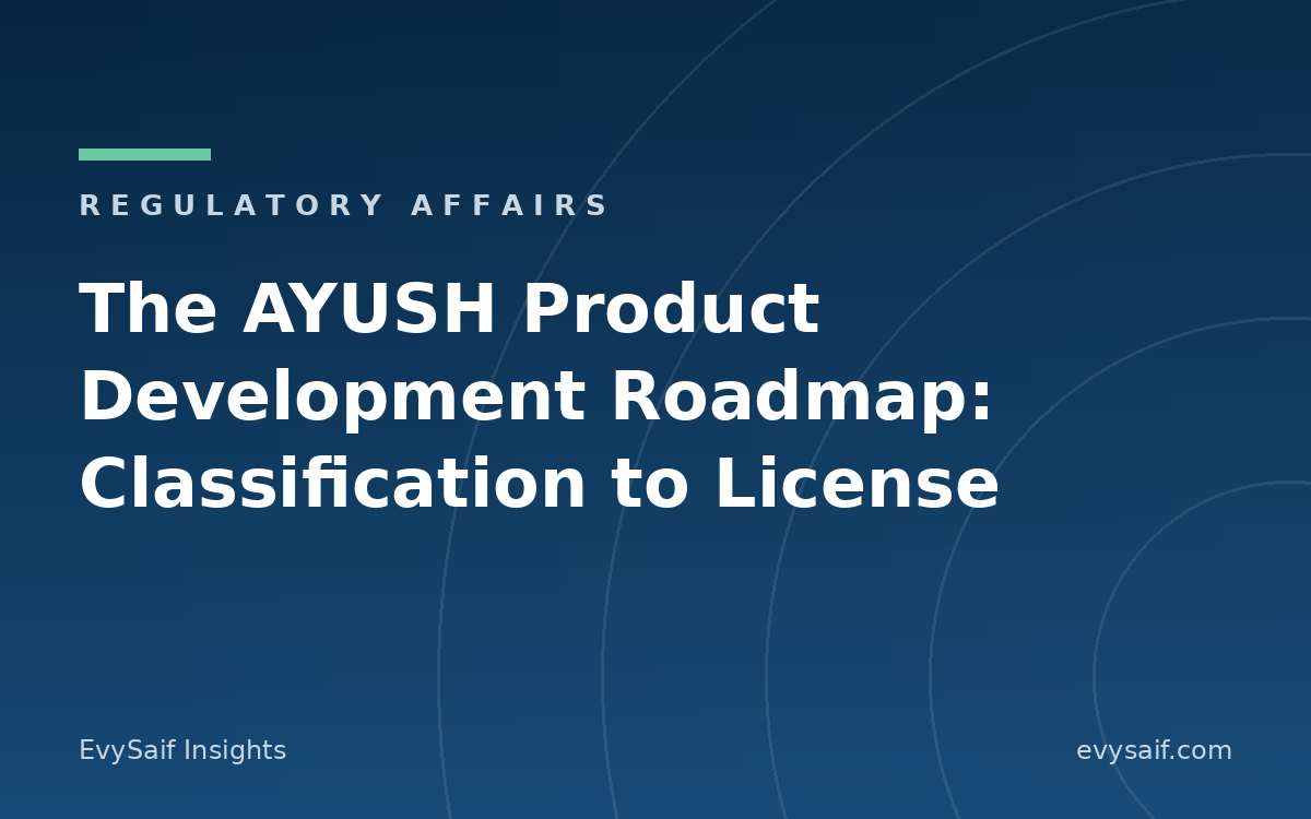 The AYUSH Product Development Roadmap: From Classification to License in India
